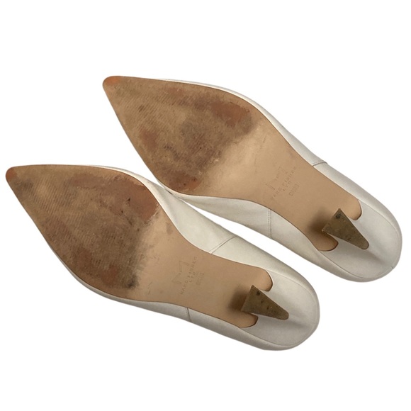 MARC FISHER MASINA POINTED TOE LEATHER WESTERN BOOTIE WOMENS SIZE 9.5 WHITE - Picture 8 of 11